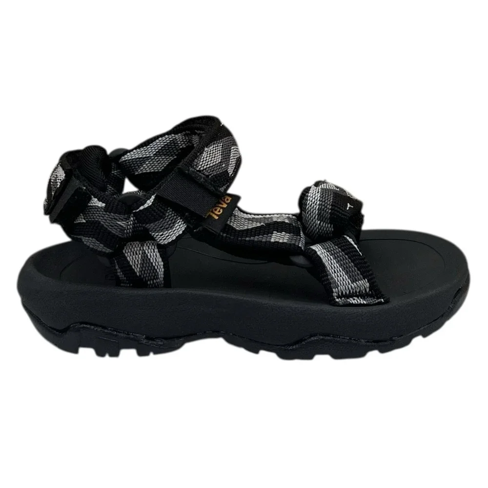 Teva Baby Toddler Boys Adjustable Sport Sandals Size 5‎ Black Gray Open Toe